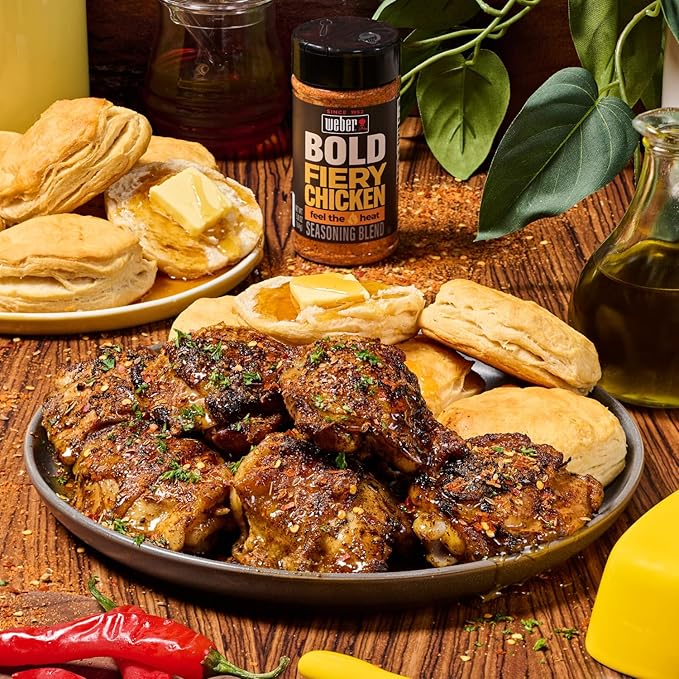 Weber BOLD Fiery Chicken Seasoning Blend, 5.8 Ounce Shaker (Pack of 6)