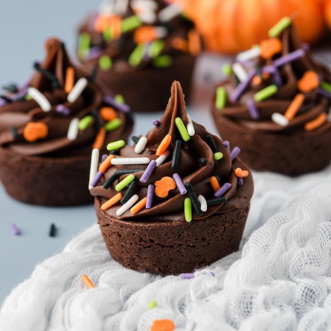 Sweets Indeed Bulk Halloween Sprinklefetti Mix ??1.2 lb Jar | Edible Sprinkles in Orange, Purple, Green, White & Black | Bulk Sprinkle Mix for Cookies, Cupcakes, Cakes & Party Desserts