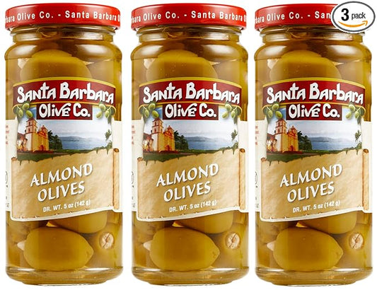 Santa Barbara 3pk Almond Stuffed Olives 5oz