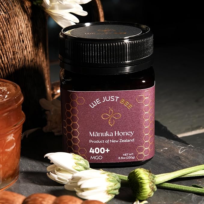 Raw Manuka Honey MGO 400+ | Premium New Zealand Honey – Supports Wellness with Natural Properties | 100% Pure, Sustainably Sourced | Ideal for Tea, Toast, & More – 250g/8.8oz