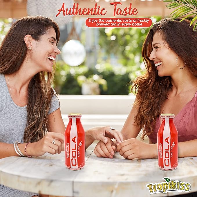 Tropikiss 12-Pack Cola Iced Tea – Antioxidant-Rich Refreshing Drink | Natural Bottled Ice Tea | Healthy & Flavorful Beverage