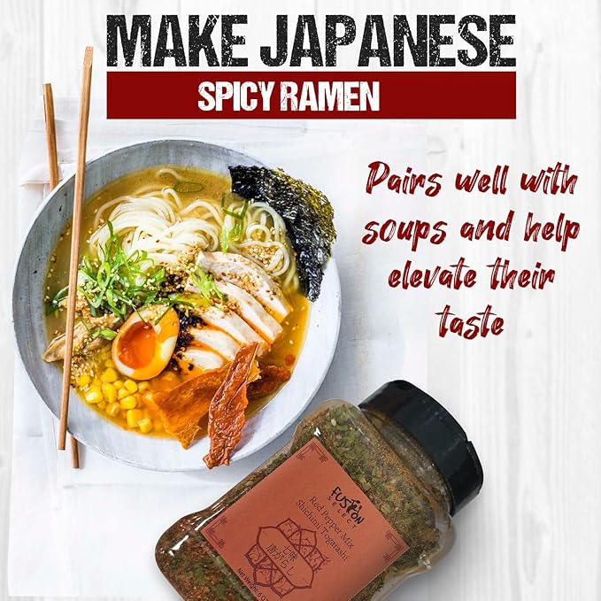 Fusion Select 6 Oz Shichimi Togarashi Seasoning - Japanese 7 Spice Japanese Seasoning Japanese Chili Powder