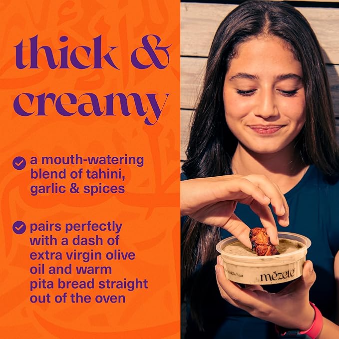 Mezete Gourmet Dips | No Added Oils or Sugar | Roasted Eggplant Spread and Dip | Authentic Middle Eastern | Baba Ganoush | Ready to Serve | Smoky Flavor | Non-GMO | Gluten Free | 180g (Pack of 6)