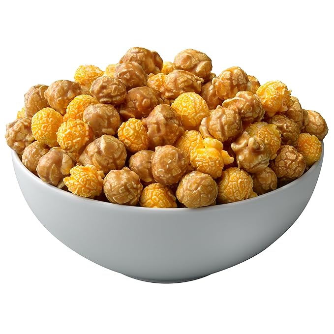 G.H. Cretors Cheese & Caramel Popcorn Mix (1 oz Bags ??40 Pack) Handcrafted Small Batch Popcorn, Gluten Free, Kosher, No Artificial Preservatives, Convenient Individual Bags