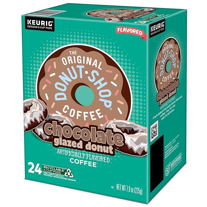 The Original Donut Shop Coffee Chocolate Glazed Donut Keurig Single-Serve K-Cup Pods, Medium Roast Coffee, 96 Count