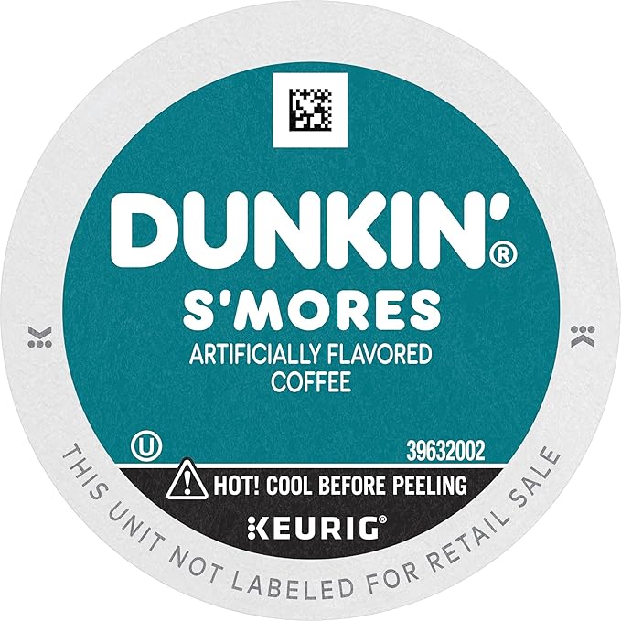 Dunkin??Medium Roast S?셫ores Flavored Coffee, 60 Keurig K-Cup Pods