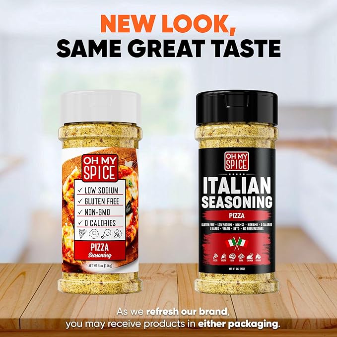 Italian Seasoning Blend Pizza Spice Mix - Gluten Free & Low Sodium Pizza Seasoning for Bruschetta & Spaghetti. Mediterranean Herbs Seasonings for Italian Food. Herbs Toppings for Pasta & Beef. 5oz
