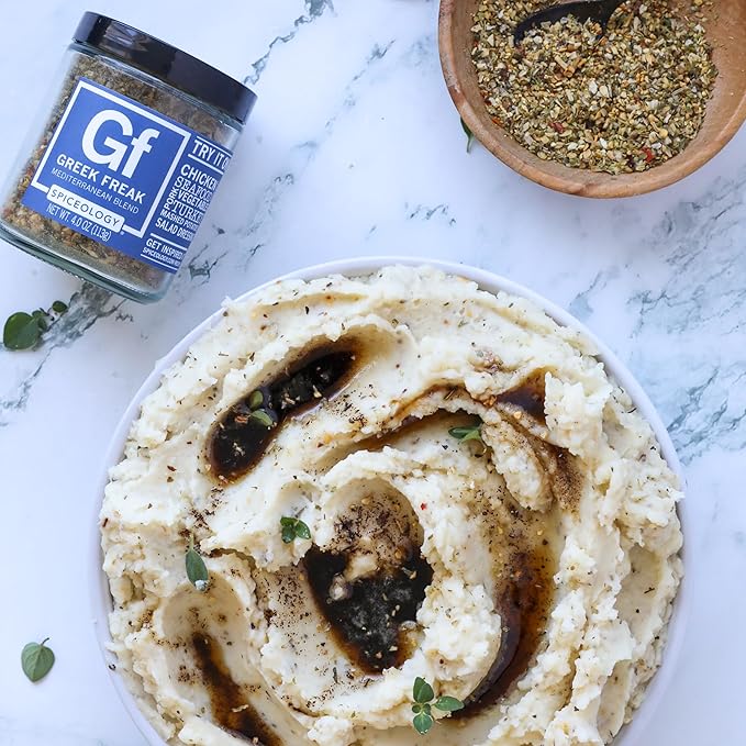 Spiceology – Greek Freak Mediterranean Seasoning – Greek Herbs & Spices for Chicken, Potatoes, Salad, Gyros, Pasta & Pizza – Fresh-Ground, Chef-Crafted Mediterranean Blend – 4 oz