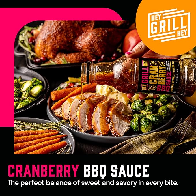 Hey Grill Hey | Turkey Brine Kit | | Includes Apple Spice Brine, Smoked Turkey Rub, and Cranberry BBQ Glaze| Smoked Turkey Brine & Seasoning Kit