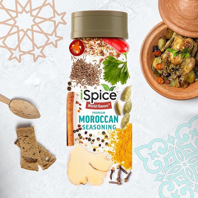 iSpice - MOROCCAN SEASONING World Flavor Super Spice Blend | All Natural | Ready to use as is | No preparation is necessary