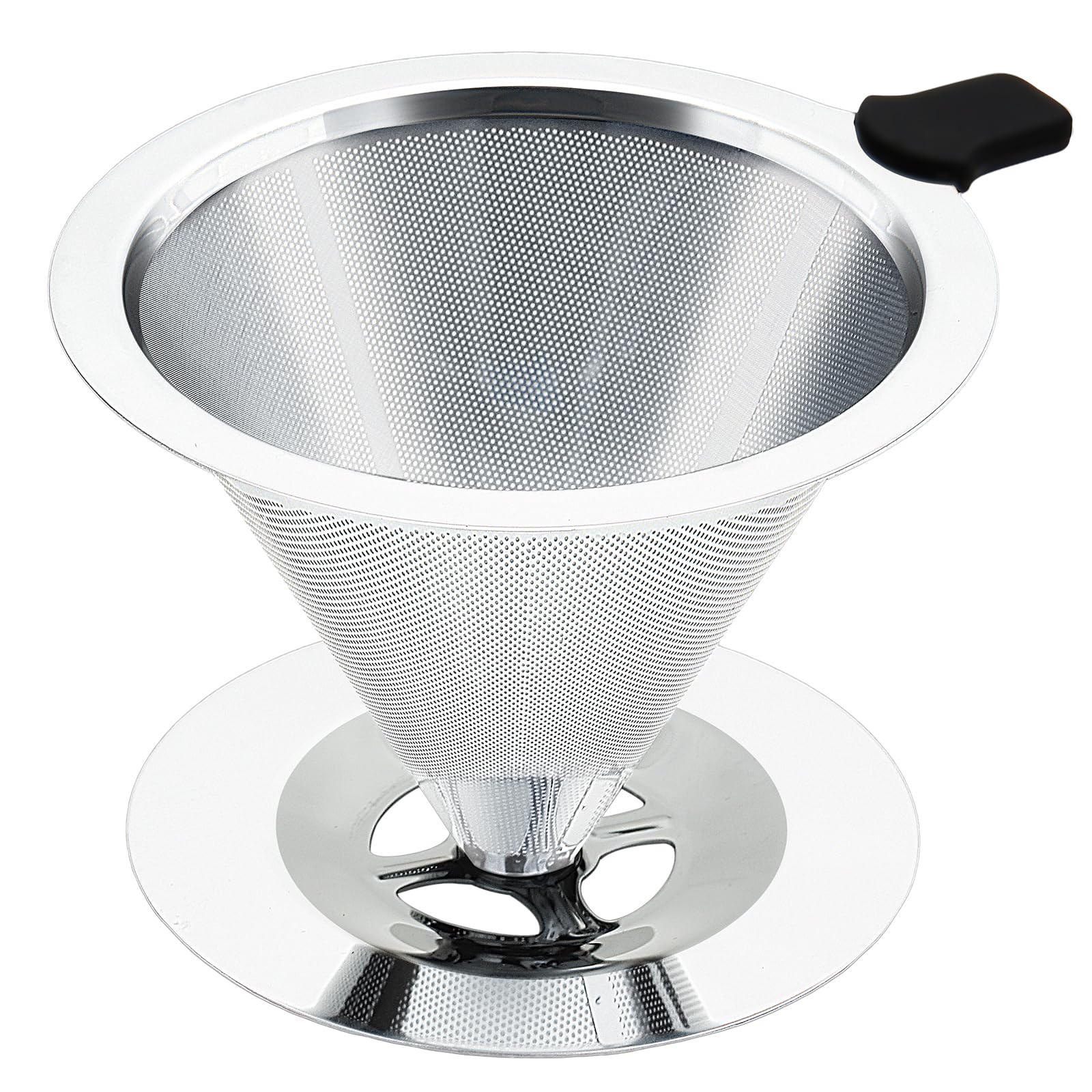Premium Pour Over Coffee Dripper with Reusable Stainless Steel Filter – Portable, Easy Clean Coffee