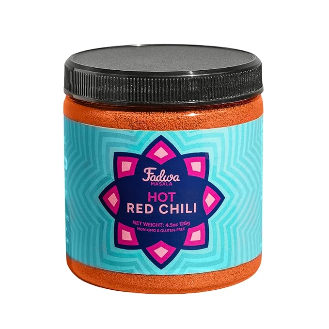 Fadwa Masala Hot Red Chili Powder - 4.5 oz Jar, Authentic Desi Spices for Pakistani & Indian Cooking - No Artificial Ingredients - Gluten Free