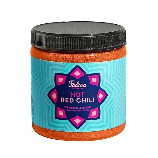 Fadwa Masala Hot Red Chili Powder - 4.5 oz Jar, Authentic Desi Spices for Pakistani & Indian Cooking - No Artificial Ingredients - Gluten Free