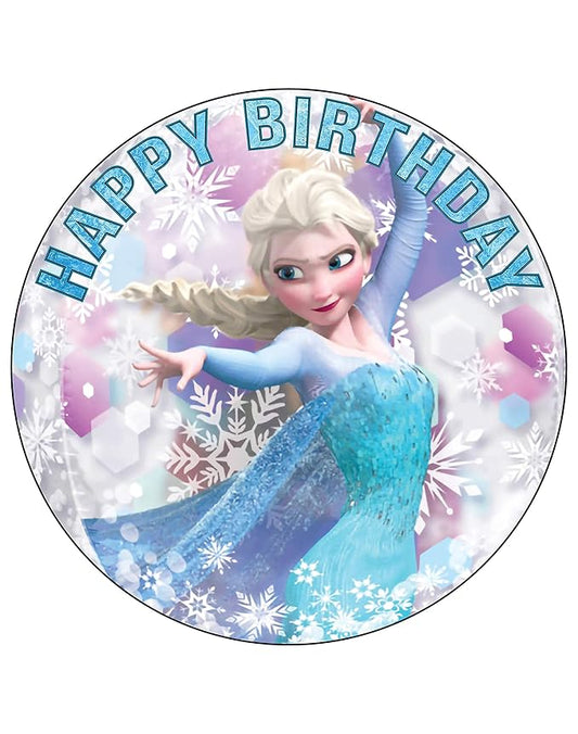 7.5x Inch Edible Cake Toppers ?밯inter Princess Themed Birthday Party Collection of Edible Cake Decorations