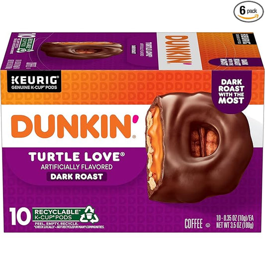 Dunkin' Turtle Love Flavored Coffee, 60 Keurig K-Cup Pods
