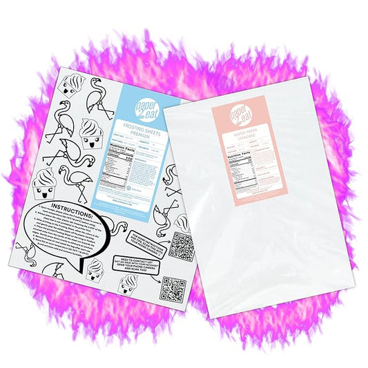 Printable Edible Wafer Paper Sheets from paper2eat (Burn-Away Combo/Plain)