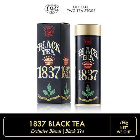 TWG Tea | 1837 Black Tea | Black Tea | Fruits & Flowers | Haute Couture Tin, 100g | Gift Set