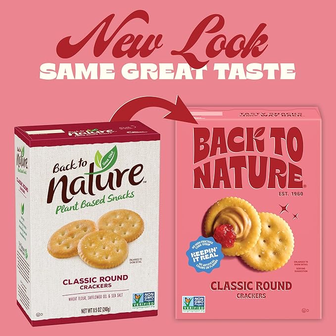 Back to Nature Classic Round Crackers - Dairy Free, Non-GMO, Made with Wheat Flour & Sea Salt, Delicious & Quality Snacks, 6.5 Ounce (Pack of 3)