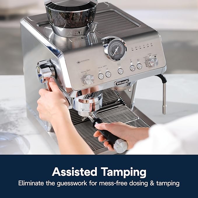 De'Longhi La Specialista Opera Espresso Machine ??Cold Brew & Espresso Maker with Smart Tamping, Burr Grinder, Milk Steam Wand/Frother & 19-Bar Pressure ??For Lattes & Cappuccinos