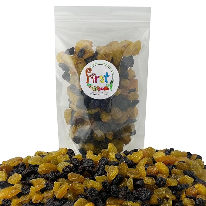 FirstChoiceCandy Jumbo Seedless Raisins Great Snacks (Mix Golden & Black, 5 Pound)