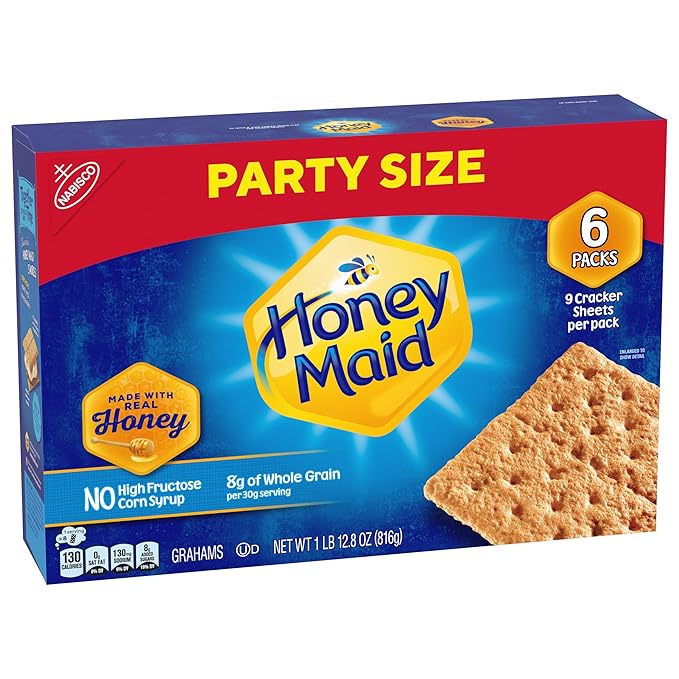 Honey Maid Graham Crackers, Party Size, 28.8 oz Box (Pack of 2)