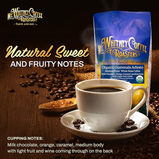 Mt. Whitney Guatemala Adiesto Cooperative Organic Low Acid - Whole Bean Coffee (Whole, 5 lb)