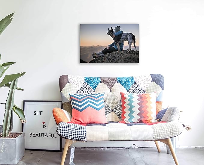 Hoopwarte Custom Canvas Prints with Your Photo, Custom Photos on Canvas Transform Pictures into Stunning Framed Wall Art-Personalized Prints Pictures Wall Art Decor(20L x16W 50x40cm)