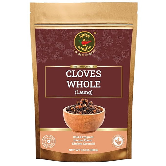 Whole Cloves - Premium Quality, Fresh & Aromatic, Non-GMO, Perfect for Cooking, Baking, and Beverages (3.5 oz) From SPICE MAGIC