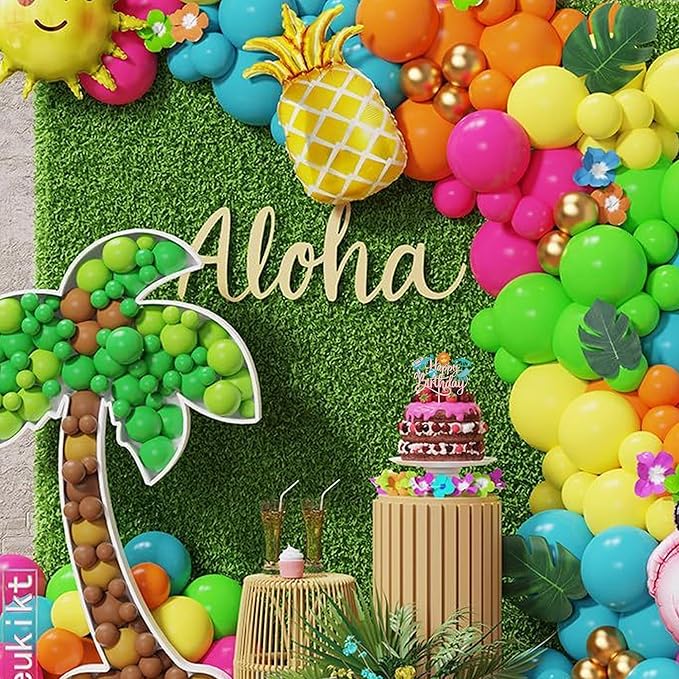 1 Pack Summer Beach Happy Birthday Cake Topper Tropical Hawaiian Water Gun Cake Pick Glitter Umbrella Pool Holiday Cupcake Decoration for Summer Baby Shower Birthday Party Supplies Pink