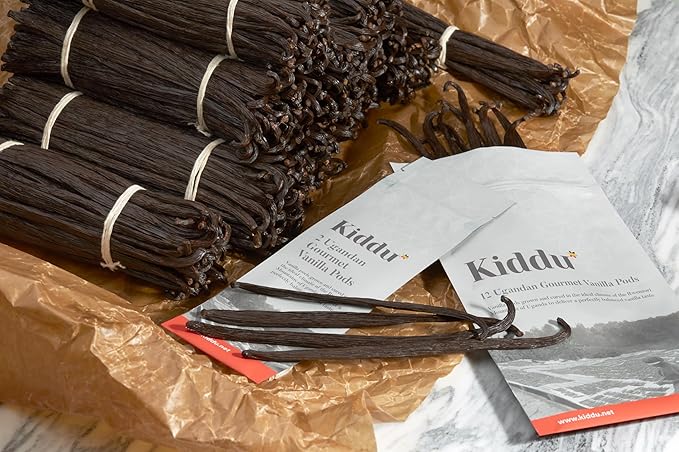 25 Split Extract Grade Intense Uganda Vanilla Beans 5-7 inches for Vanilla Extract