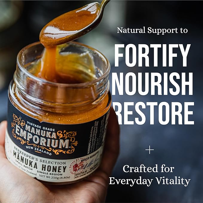 Manuka Emporium Manuka Honey MGO 263+ | Raw Monofloral New Zealand Honey | 8.8oz Glass Jar | Certified Pure Mānuka for Daily Immune Support, Wellness & Gourmet Indulgence