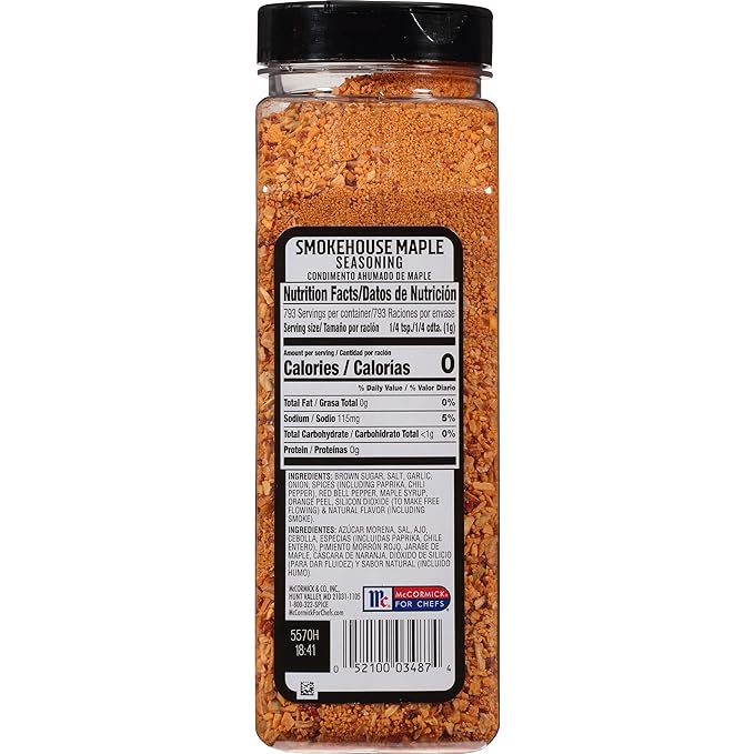 McCormick Grill Mates Smokehouse Maple Seasoning, 28 oz - One 28 Ounce Container of Smokehouse Maple Seasoning, Perfect on Pork Chops, Chicken, Burgers and More