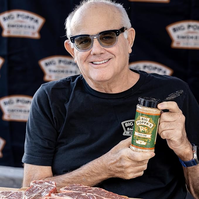 Big Poppa's Cash Cow Seasoning – Unleash the Flavor of Your Beef Recipes with our Mouth-Watering Meat Rub – Use it for Tenderloin, Beefsteak, Brisket and Even Mushrooms! (13 Oz)