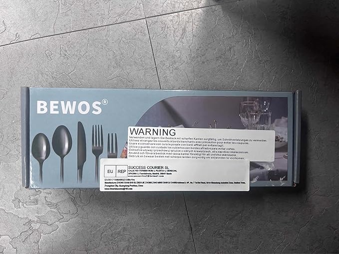 BEWOS 24 Pieces Spoons Set - 7.5 Inchs Spoons Silverware, Stainless Steel Spoon, Dinner Spoon, Dishwasher Safe, Mirror Polished Tablespoons for Home, Restaurant