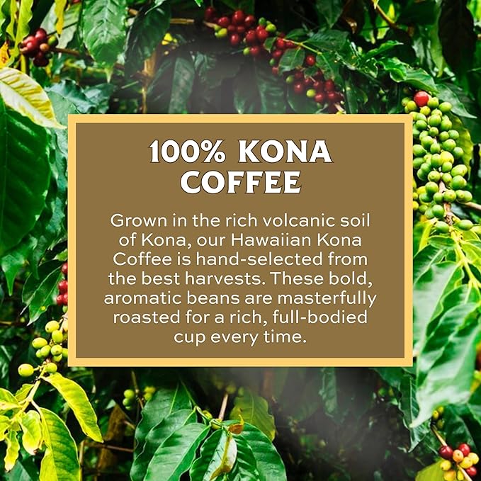 ROYAL KONA COFFEE Ground - 100% Hawaiian Kona Coffee, Private Reserve, Medium Roast, (Pack of 2)