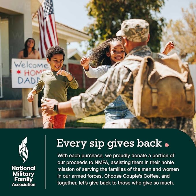 Couple's Coffee K-Cups | Decaf Coffee Pods | Gives Back to Military Families | Pillow Talk | Compatible with K-Cups & Single Serve Brewers | 24 Count