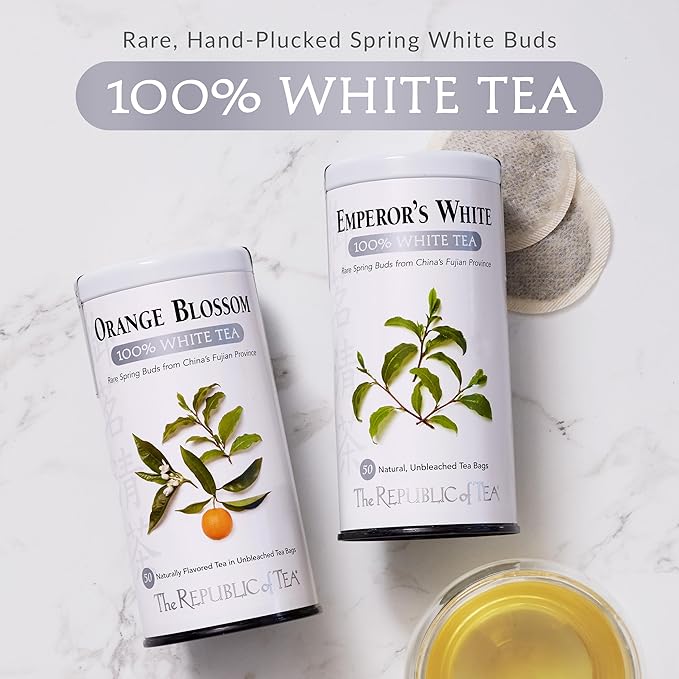 The Republic of Tea – Cucumber Mint 100% White Tea Bags, Steeps 250 Low-Caffeinated Cups