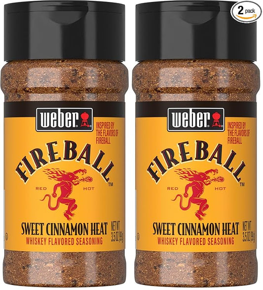 Weber Fireball Whiskey Flavored Seasoning, 3.5 Ounce (Pack of 2)