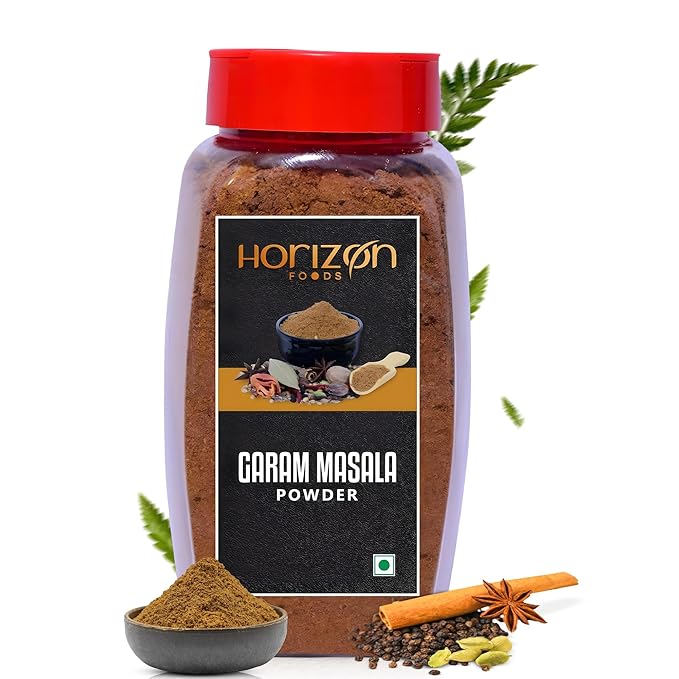 Horizon Foods Premium Red Chili Powder - 200g Indian Spice Blend for Tikka Masala Sauce, Mexican Oregano & Mixed Vegetables. Perfect Seasoning with Guajillo Chiles & Ancho Chili Flakes in Your Indian Spice Box (200g, Garam Masala Powder)