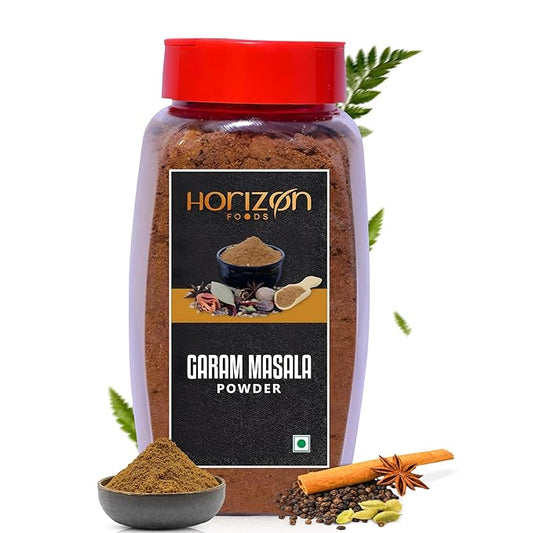 Horizon Foods Premium Red Chili Powder - 200g Indian Spice Blend for Tikka Masala Sauce, Mexican Oregano & Mixed Vegetables. Perfect Seasoning with Guajillo Chiles & Ancho Chili Flakes in Your Indian Spice Box (200g, Garam Masala Powder)