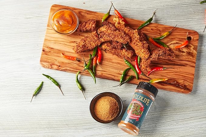 Wildlife Seasonings Rattlesnake Mesquite - Smoky and Bold Grill Seasoning for Steak, Pork, and Chicken, Perfect Dry Rub with Mesquite Flavor for Grilling or Sautéing