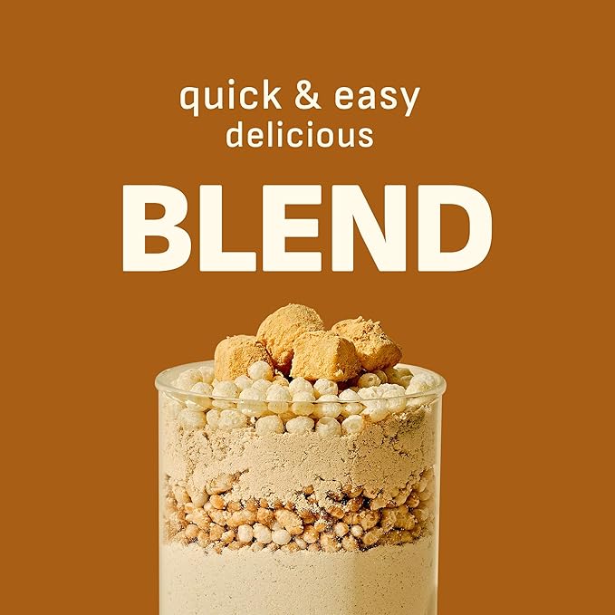 Brown 17Grains Protein Shake, 20g Protein, Low Sugar, Keto-Friendly Meal Replacement Shake, 22.22oz, 14 Servings, With Crunchy Protein Balls