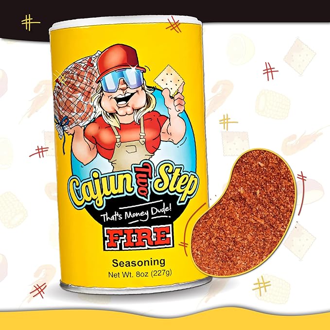 Cajun Two Step Seasoning by StaleKracker - 2 pck, Fire Seasoning for Authentic Creole Louisiana Cuisine (16 oz.)