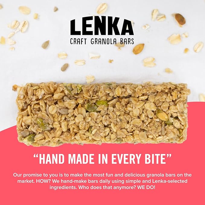 Lenka Bars - Pumpkin Spice Snack Bars, Gluten Free, High Fiber, Kosher, Wholesome, No Artificial Flavors, Individually Wrapped - 12 Pack