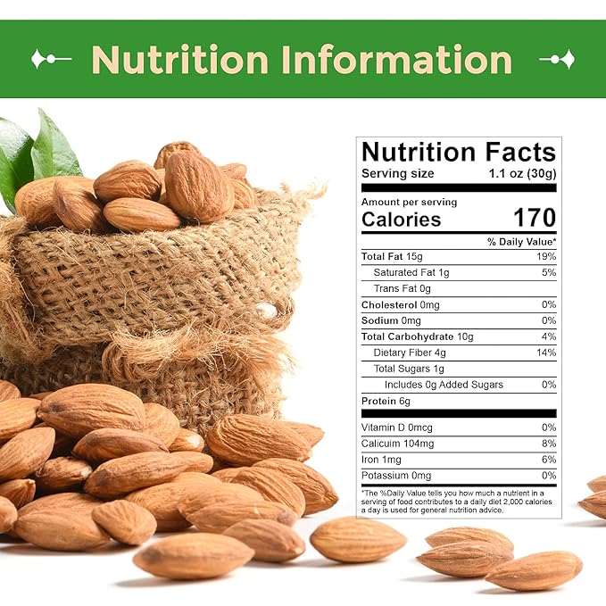 Sincerely Nuts Natural Raw Whole Almonds, Unsalted, No Shell Healthy Low Sodium Snack Plant Protein Kosher, Vegan, Gluten Free Bulk 3 (LB) Bag