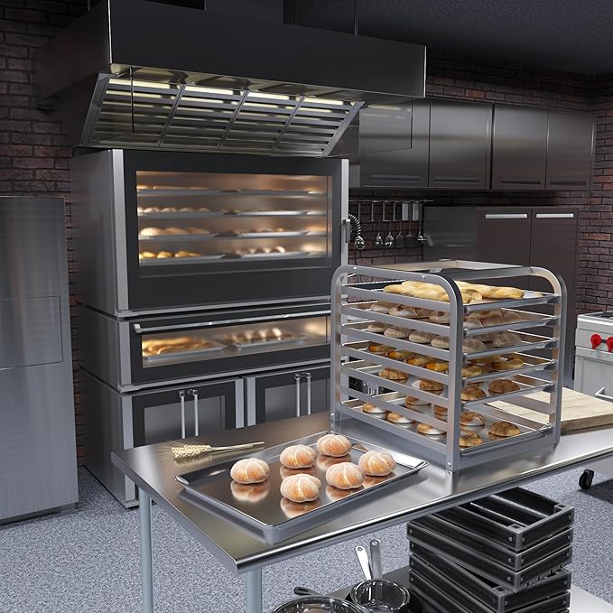 18 in. x 26 in. 19 Gauge Full Size Aluminum Bun. / Sheet Pan. Pack of 6