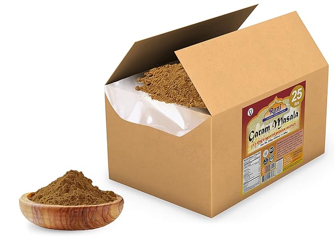 Rani Garam Masala Indian 11-Spice Blend 400oz (25lbs) 11.36kg Bulk Box ~ All Natural, Salt-Free | Vegan | No Colors | Gluten Friendly | NON-GMO | Indian Origin