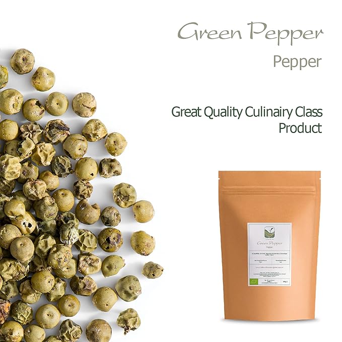 Green Peppercorn For Grinder Organic - Green Peppercorns Whole - Gourmet Pepper Corn - Peppercorn Green Organic Whole Green Peppercorns Organic