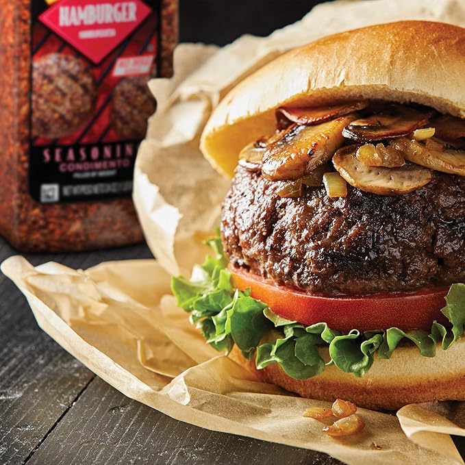 McCormick Grill Mates Hamburger Seasoning, 24 oz (Pack of 6) - Six 24 Ounce Containers of Hamburger Seasoning Mix with Bold Blend of Ground Peppers, Onion and Savory Garlic