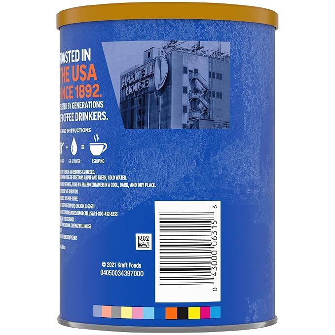 Maxwell House Smooth Bold Dark Roast Ground Coffee (11.5 oz Canister)